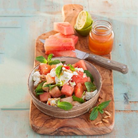 Wassermelonensalat mit Schafkäse