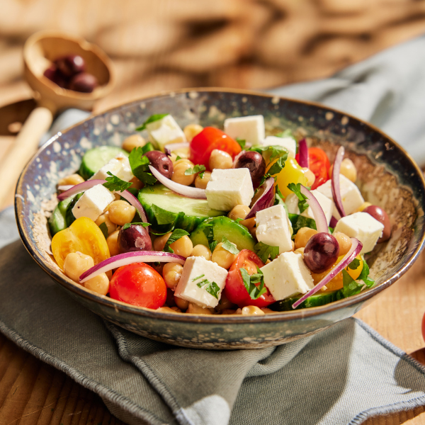 Griechischer Kichererbsensalat mit Feta - Salakis